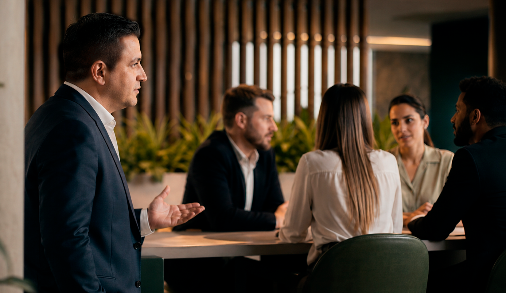 Ney Moraes orientando um time B2B em uma sessão de execução comercial