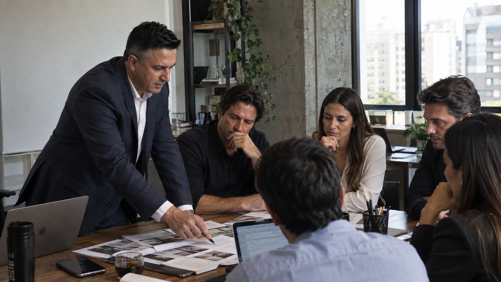Ney Moraes conduzindo uma reunião de estratégia comercial